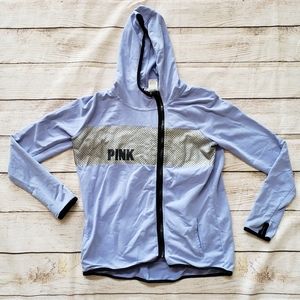 Victoria's Secret Pink Purple Black Hem Hoodie M